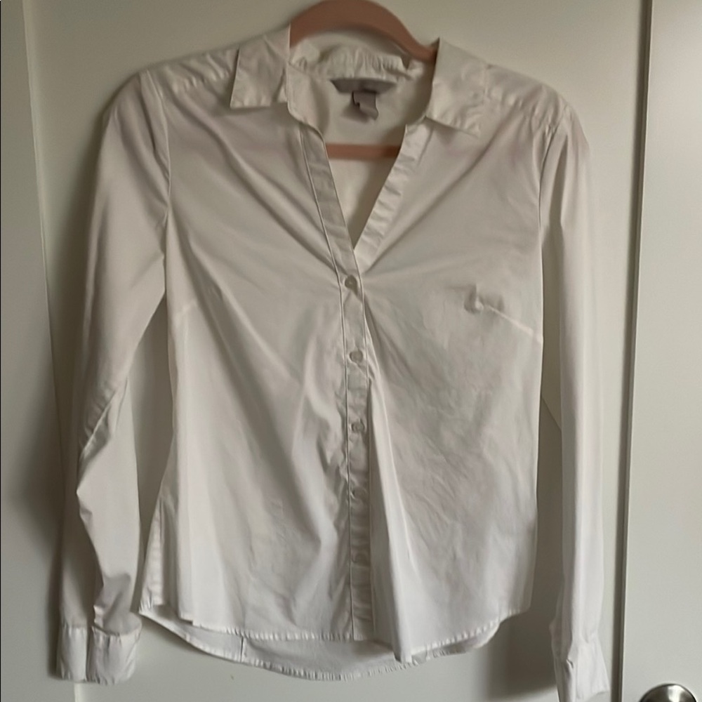 H&M Gray and White Shirt